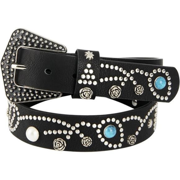 TOPACC Women Men Western Cowgirl Cowboy Country Girl Fashion Belt for Jeans Pant main image 2